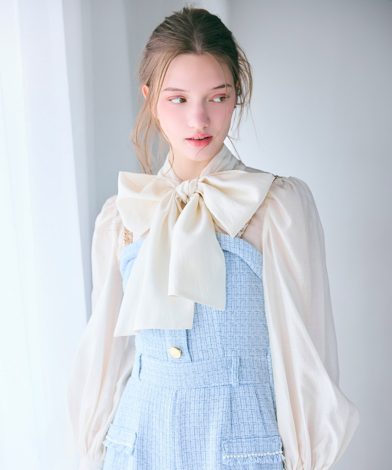 ダブルチェーンストラップツイードオールインワン｜ROYAL PARTY