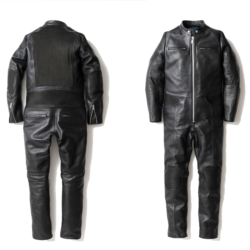 rst ブラックレザー つなぎ オールインワン rst ブラックレザー つなぎ