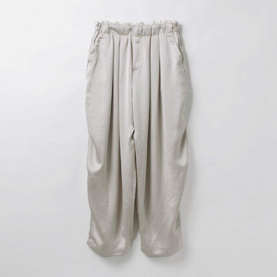 mizuiro ind（ミズイロインド） サテン ワイドカーゴパンツ / ワイド