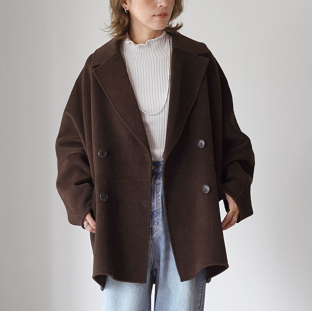YENN（イェン） ダブル フェイス ピーコート / Pコート リバーコート