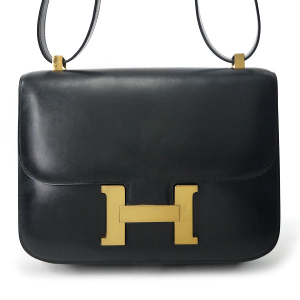 HERMES 80s!vintageコンスタンス23ボックスカーフ（黒） – Vintage