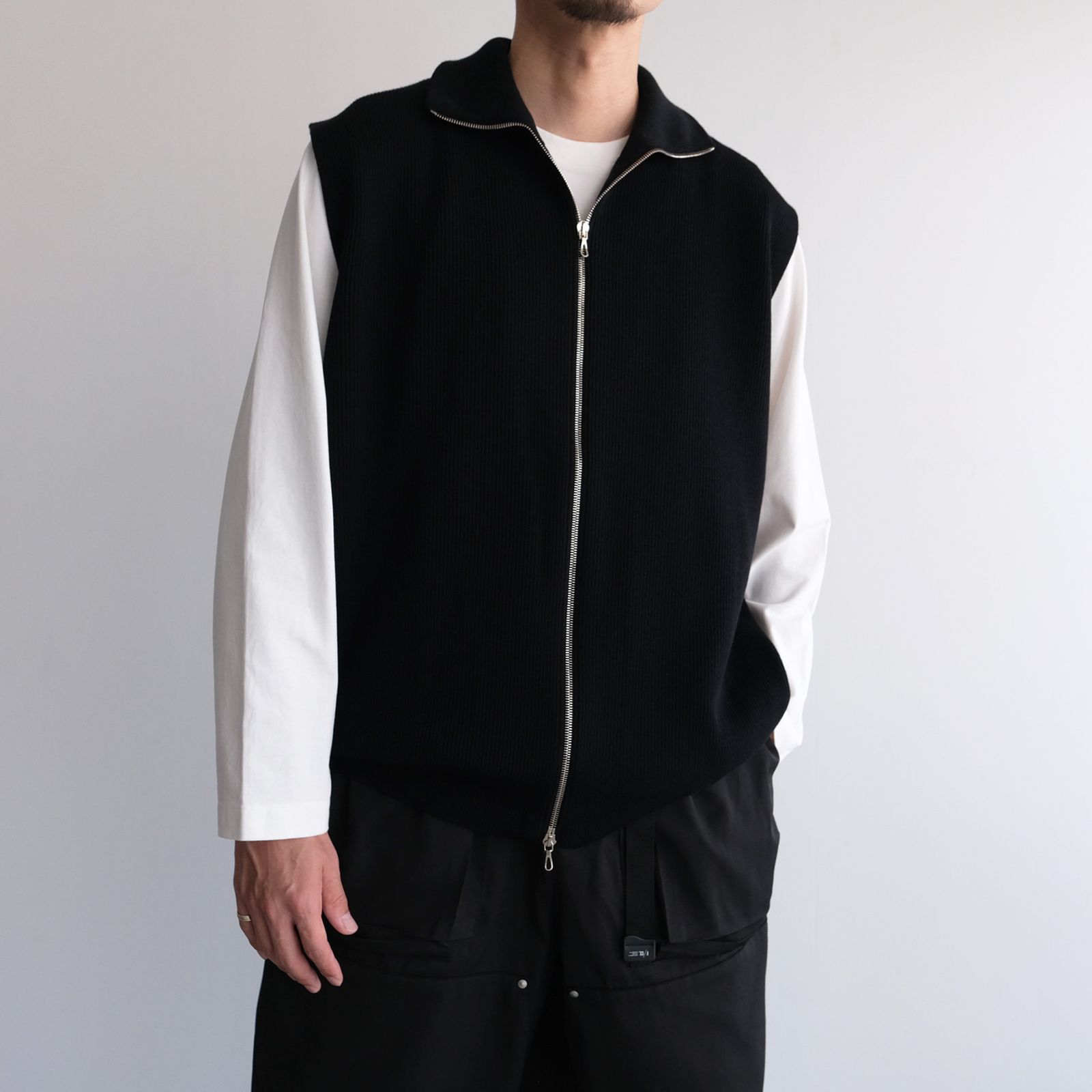 Graphpaper - Hight Density Drivers Knit Vest -ニット-（Black