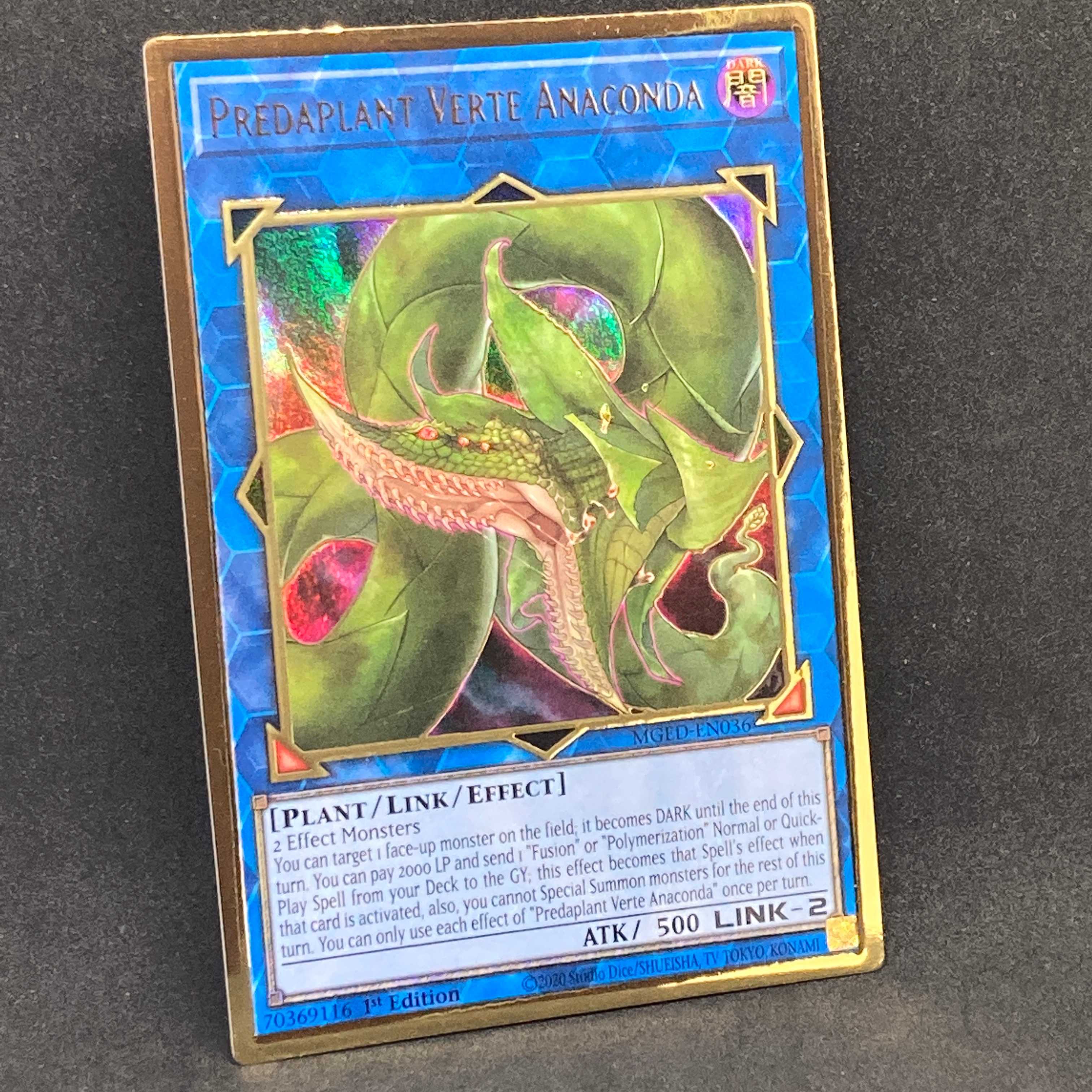 遊戯王 英語 捕食植物ヴェルテ・アナコンダ MGED プレミアムゴールド