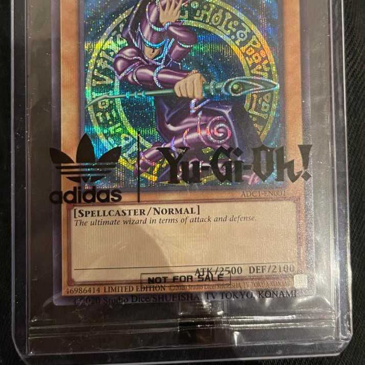 遊戯王 英語版 ブラックマジシャン ADIDAS シークレットレア 限定 1枚