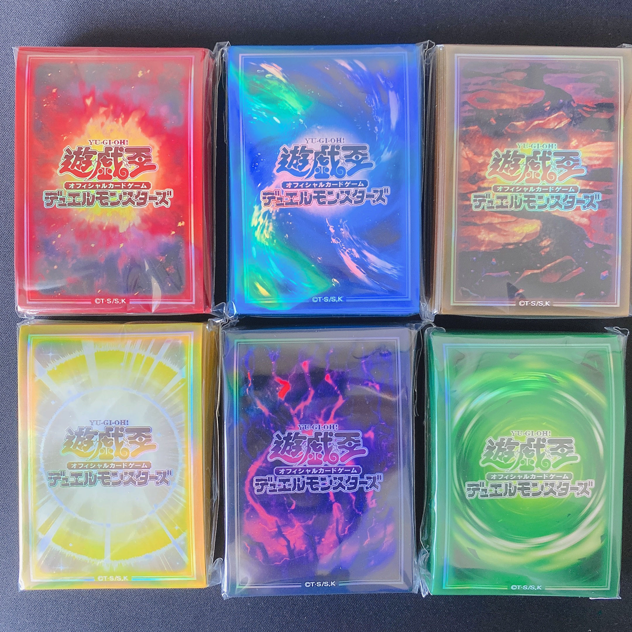 六属性 スリーブ 新品未使用 6個セット 炎 水 地 光 闇 風 霊使い 1枚