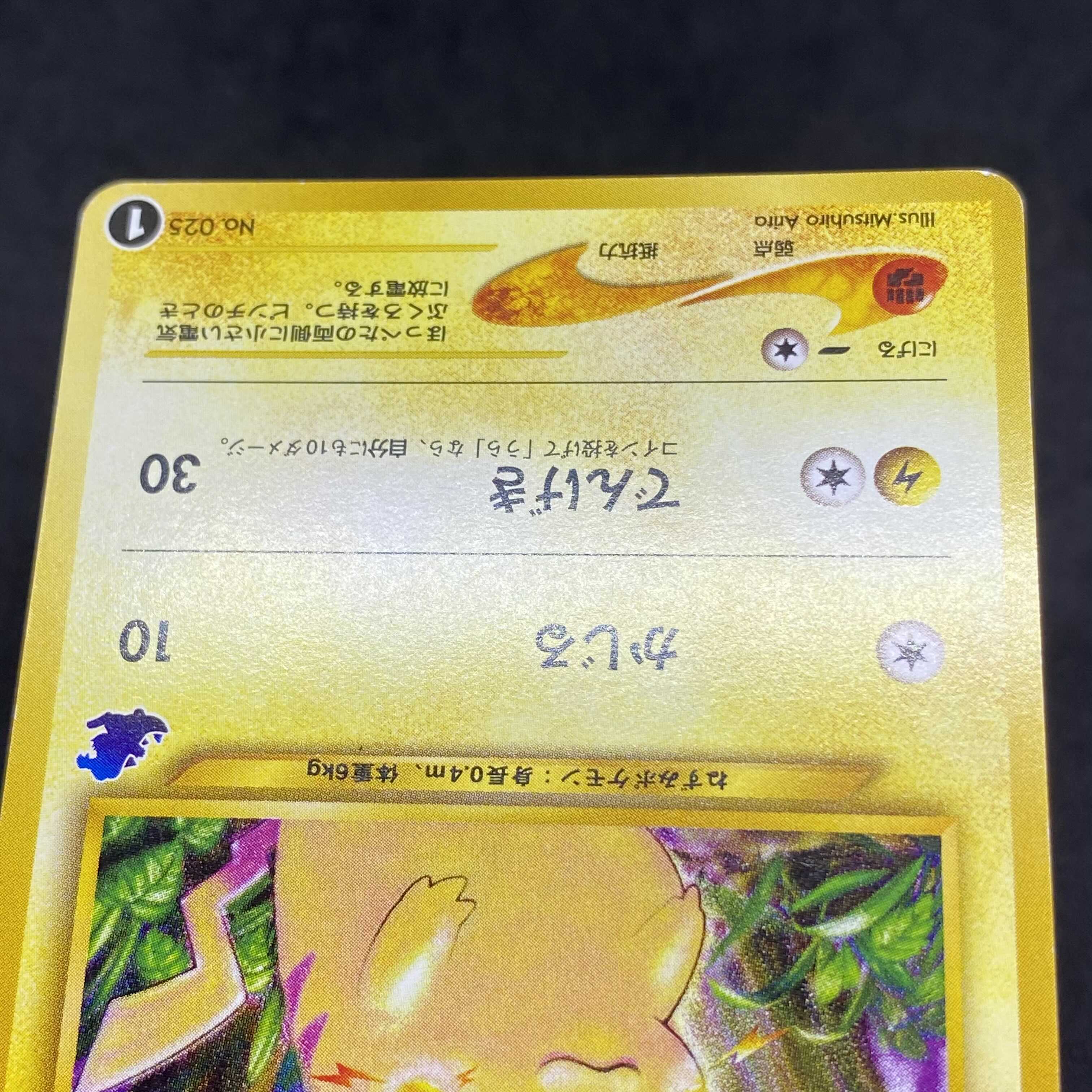 ポケモンカード 旧裏面 ピカチュウ イントロパック ワニノコマーク 1枚