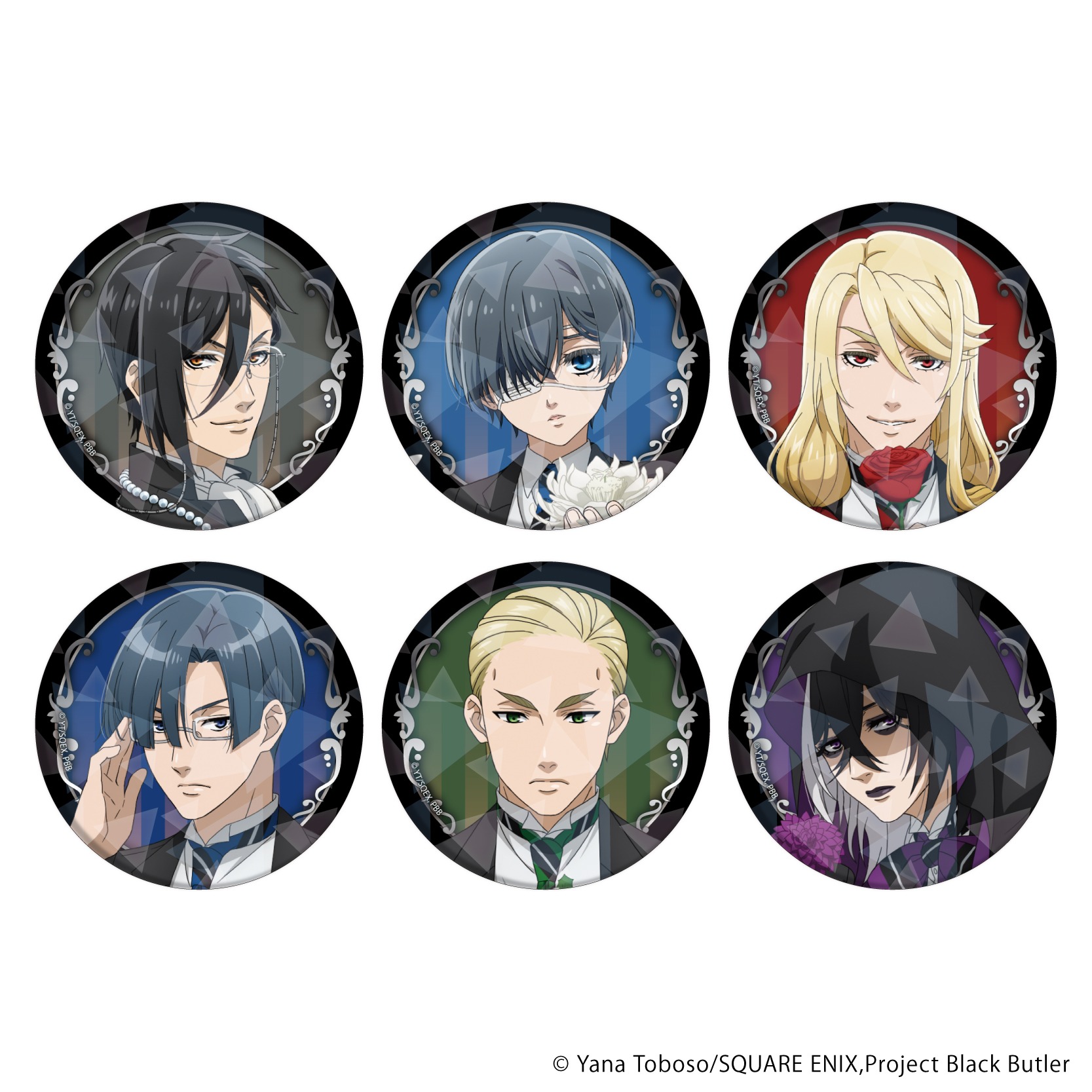 黒執事 -寄宿学校編- ホログラム缶バッジ 57mm 01 描き下ろしイラスト