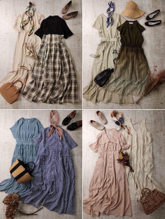 30着]ロング ワンピース セット まとめ売り マキシ ドレス サロペット