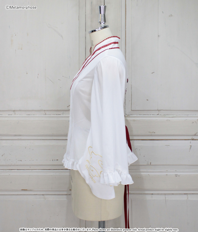 刺しゅう入り着物合わせ風ブラウス - ブラウス、カットソー