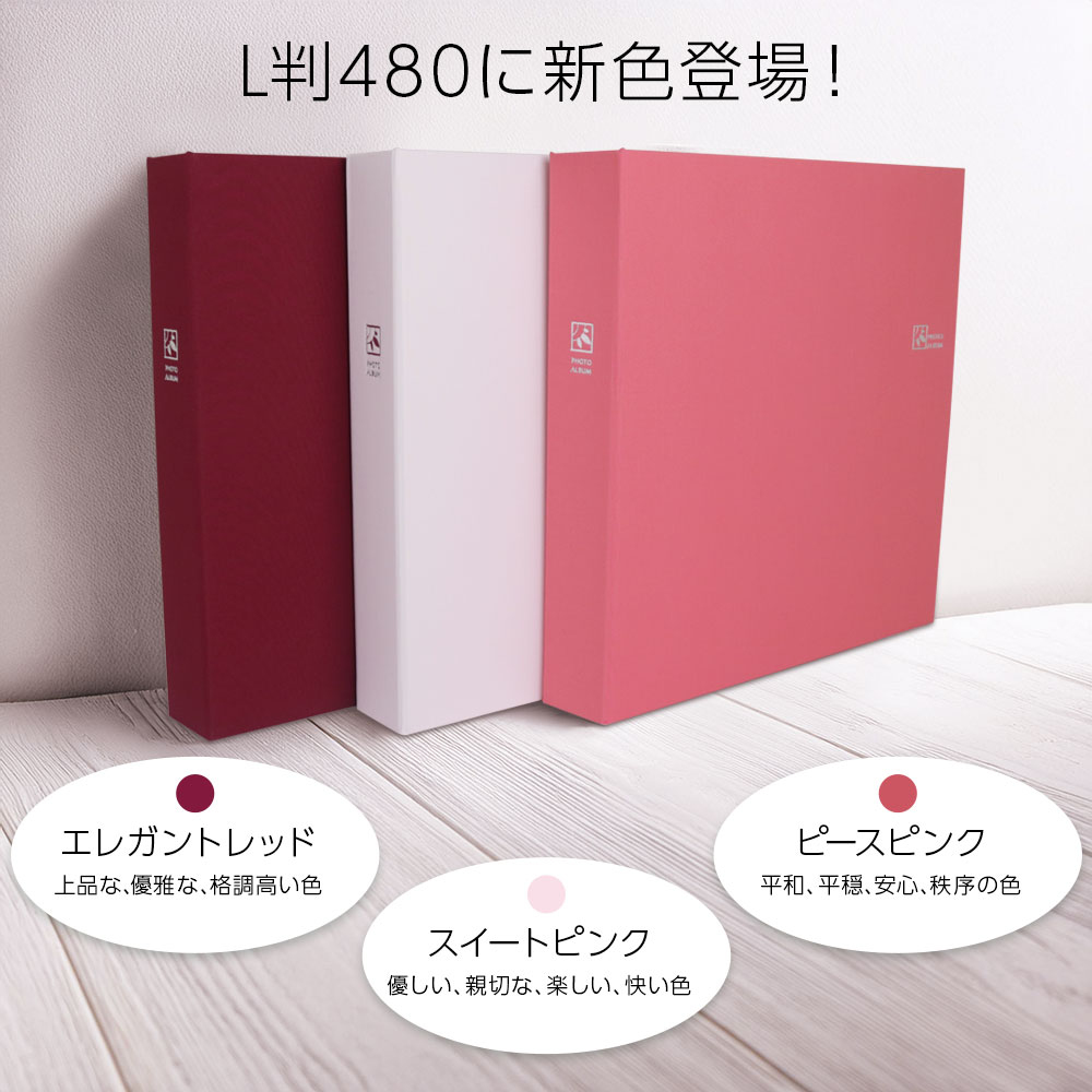 大容量 6面ポケットアルバム ナカバヤシ セラピーカラー L判2列×3段