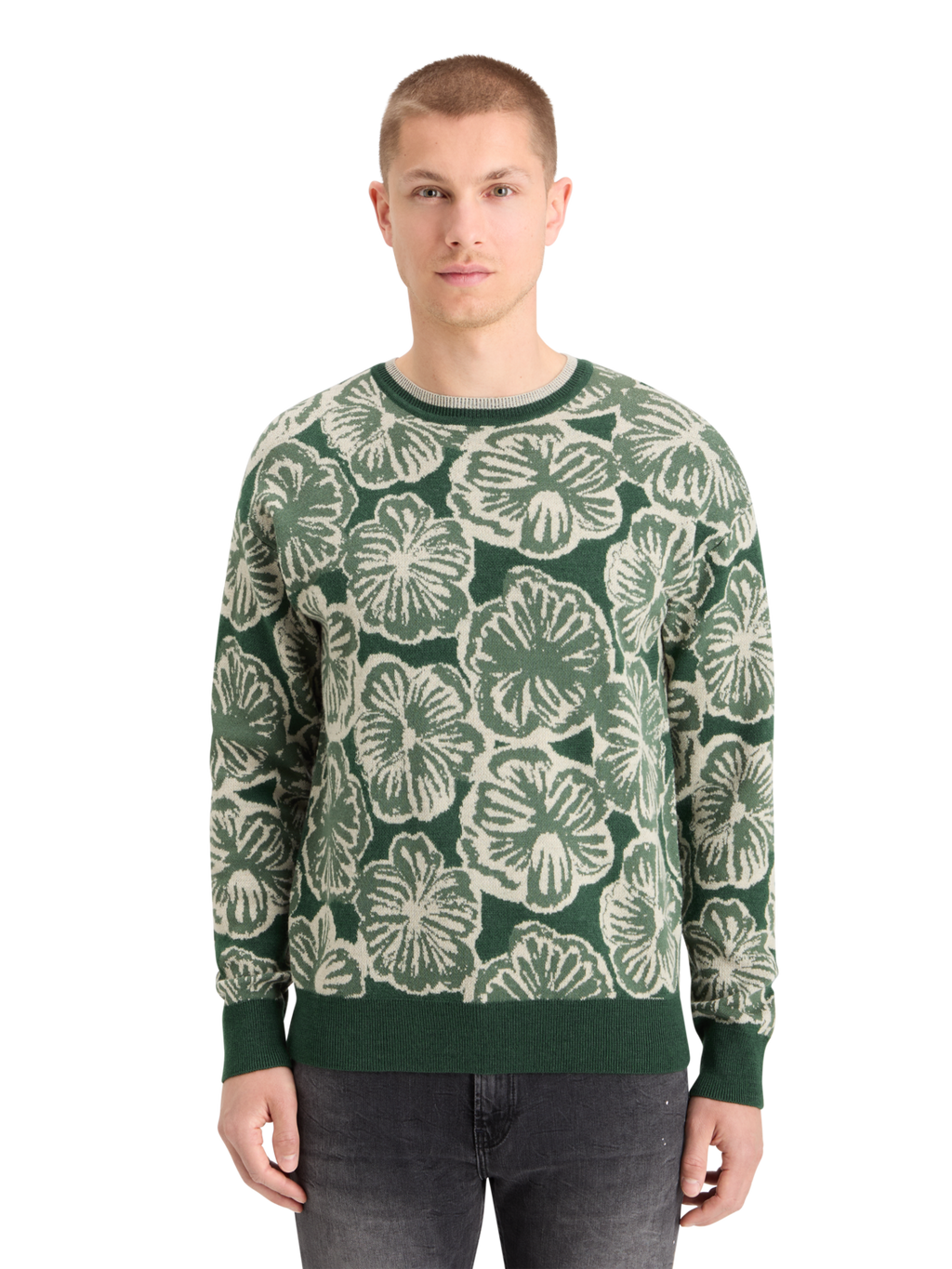 Drop Shoulder Jacquard Sweater – Scotch & Soda
