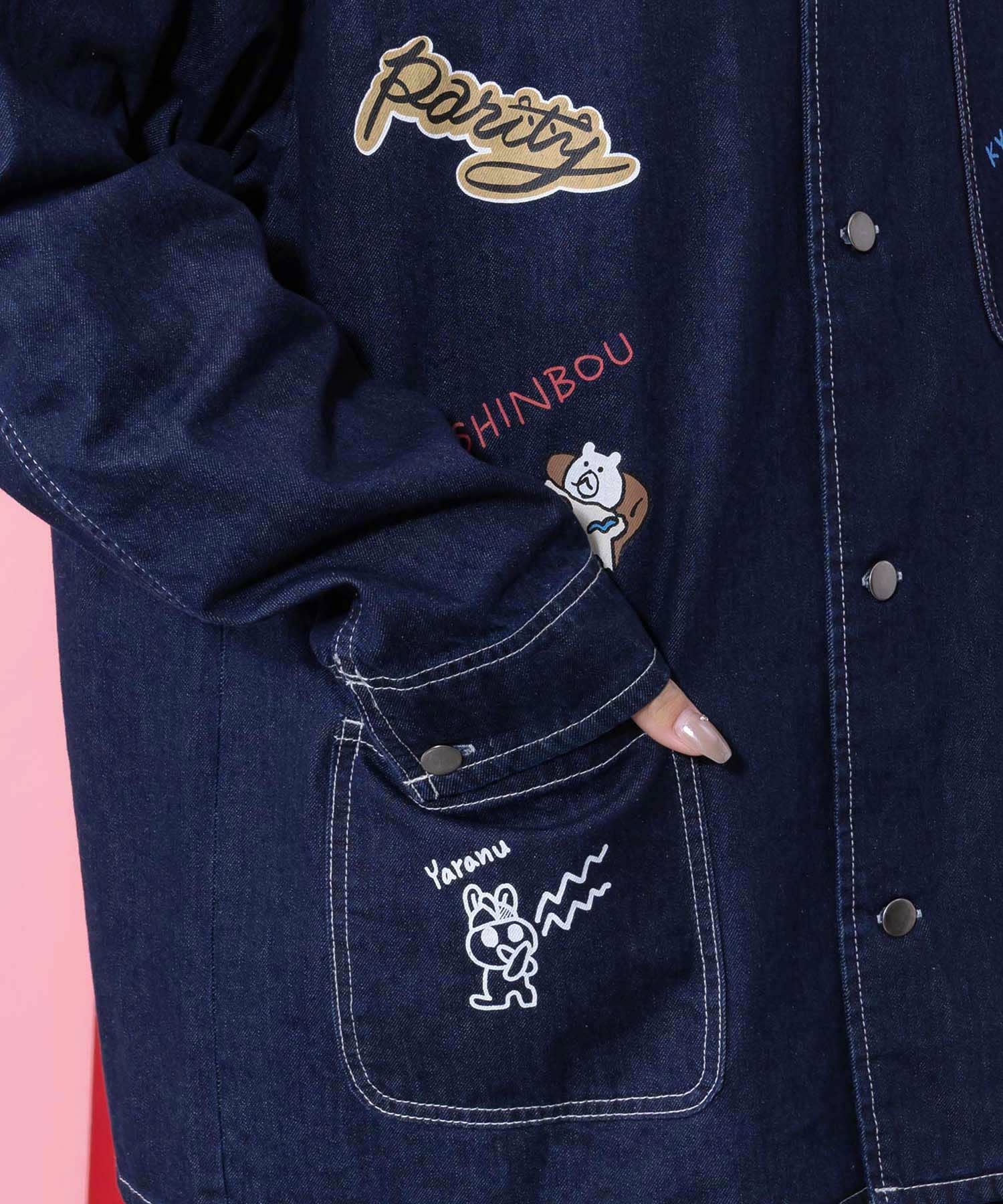 361101：らくがき風ワッペンシャツジャケットの通販-ScoLar