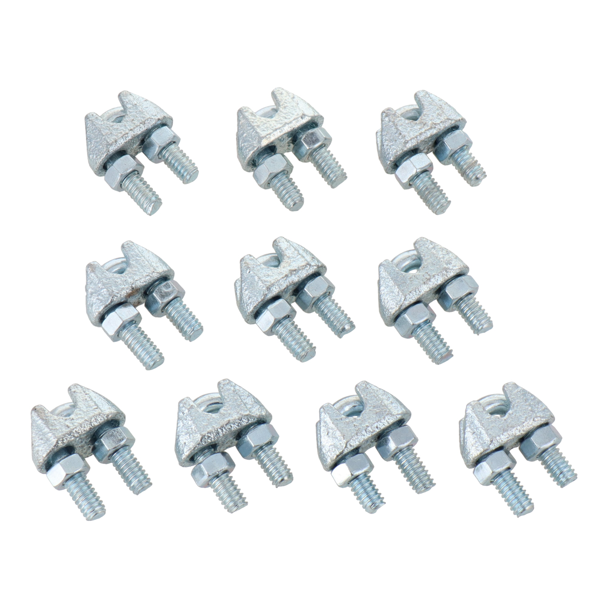 TWC-8 荷役 ワイヤーロープ ワイヤークリップ （電気メッキ） 8mm