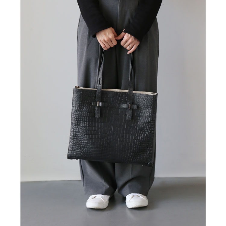 トートバッグ クロコダイル レディース 肩掛け マット加工 ポロサス 本