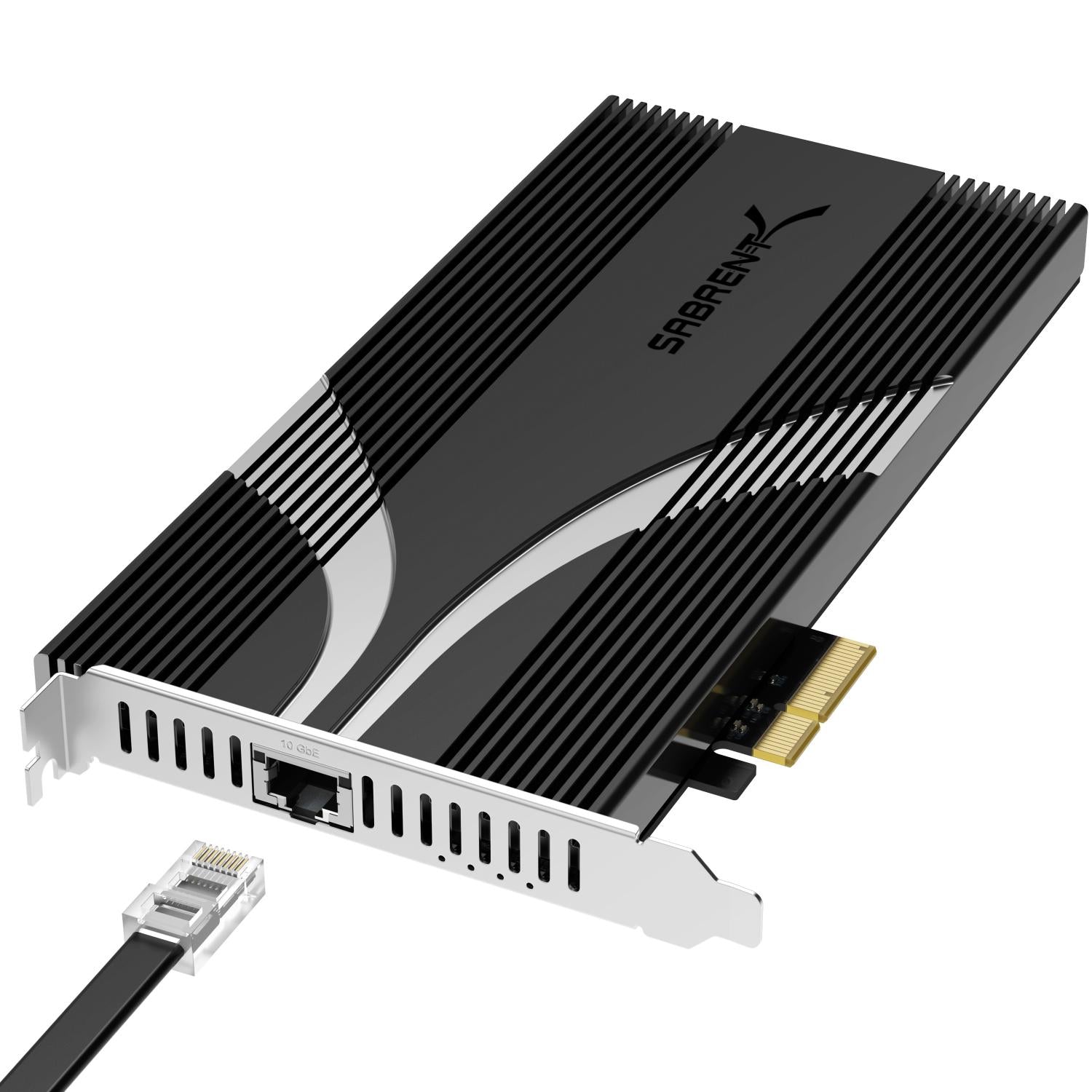 3-Drive PCIe 3.0x4 NVMe M.2 SSD Card with Ethernet Port - Sabrent