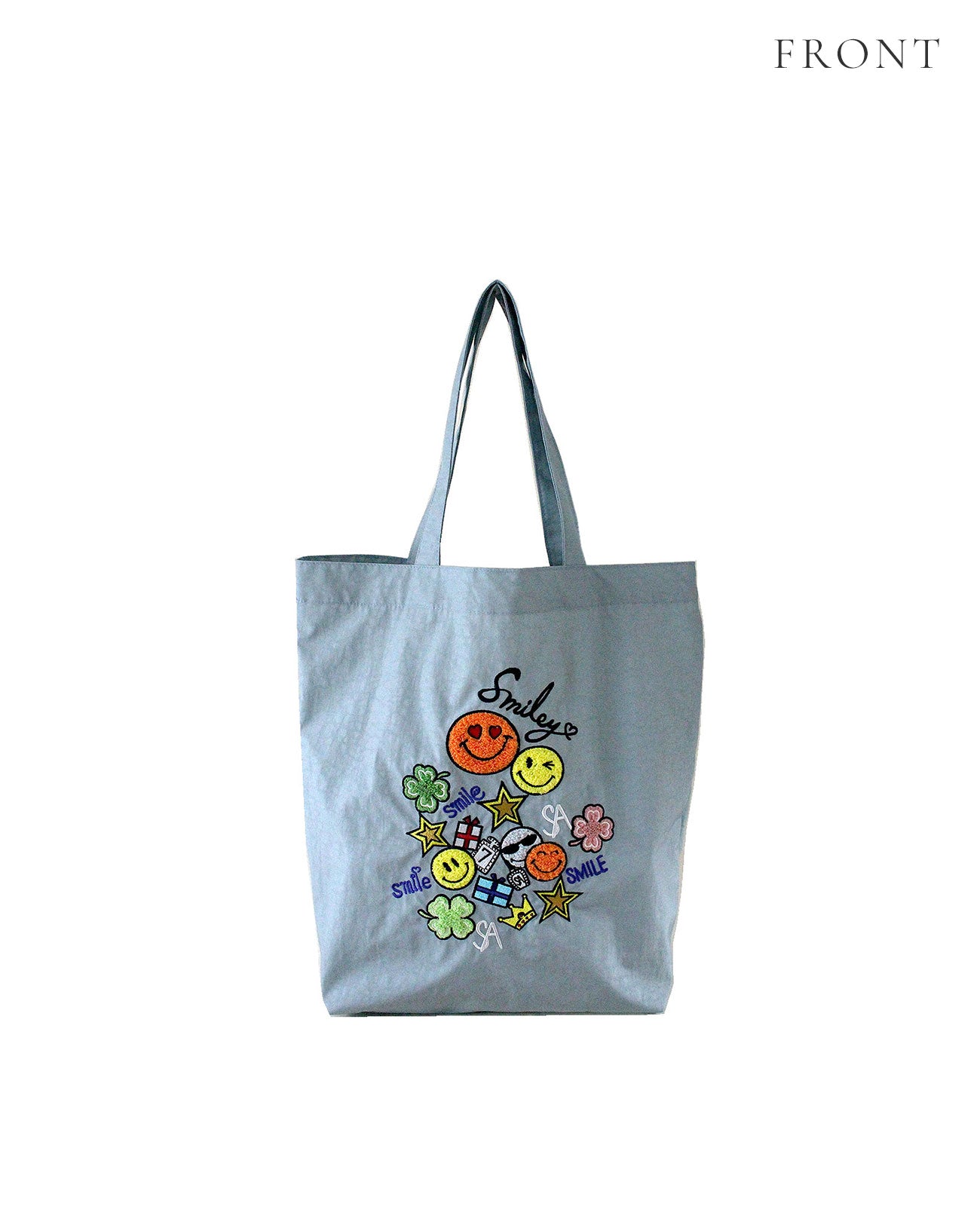スマイリークローバー刺繍エコバッグ 1807