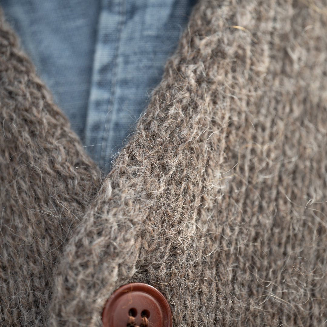 Alpaca Mohair Cardigan mocha – BONCOURA Official Online Store