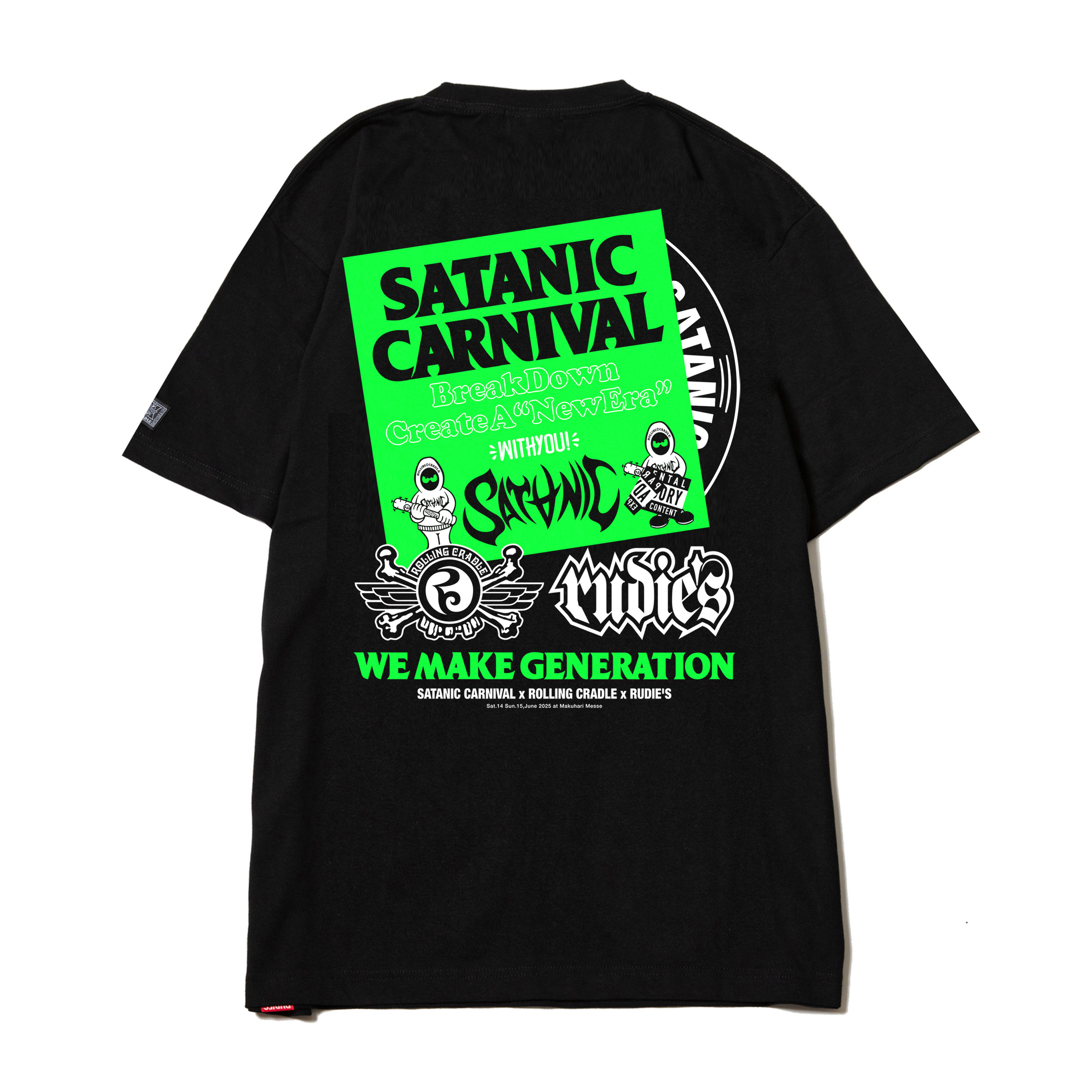 SC25 RUDIES x ROLLING CRADLE TEE（BLACK） | SATANIC CARNIVAL