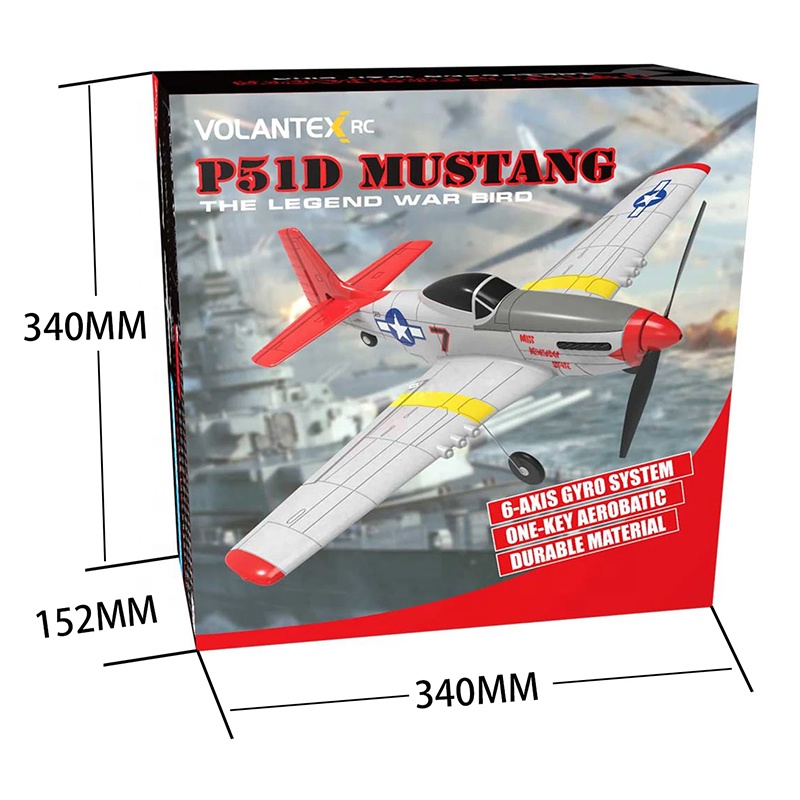 Volantex P51 Mustang 400mm RTF 4CH ラジコンプレーン 大人と子供向け