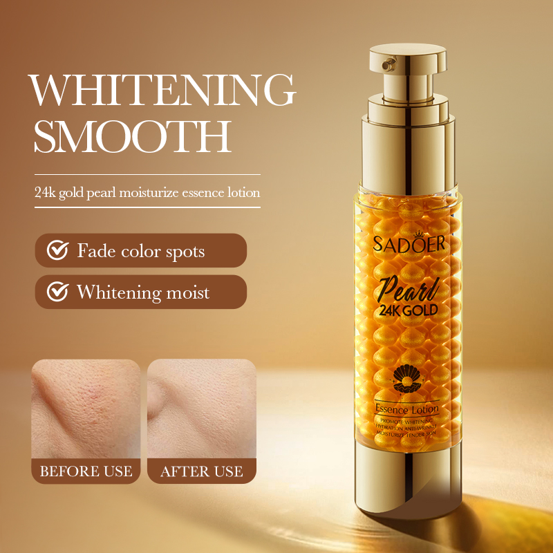 OEM SADOER Private Label 24k Gold Pearl Collagen Essence Lotion