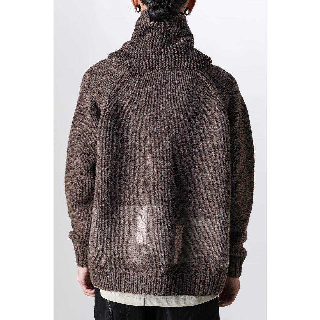 CROMAGNON Full Hand Cowichan Sweater （BROWN GRAY） - Osaka