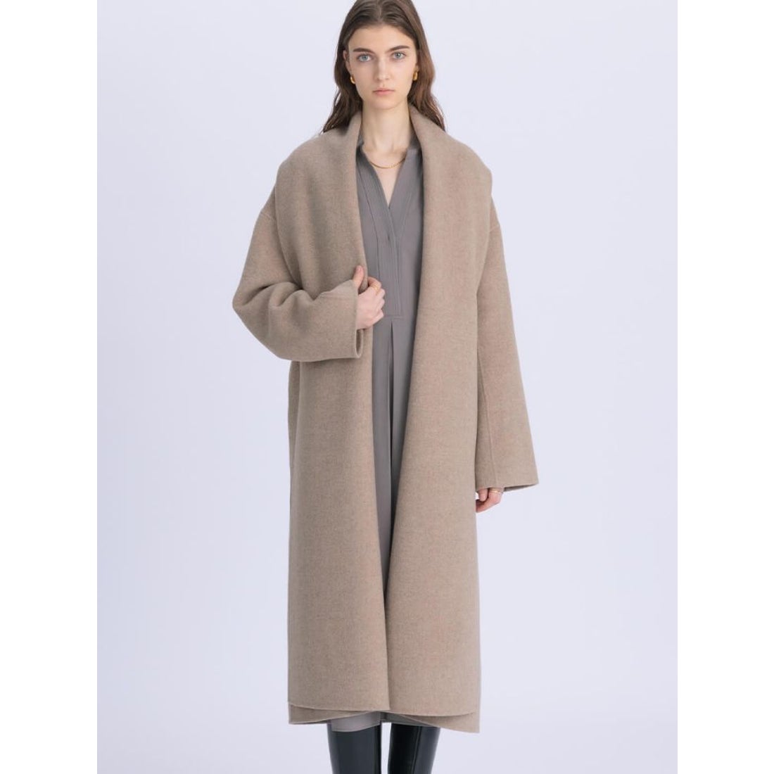 アーガ Aga Double beaver ガウンコート （ベージュ） - ファッション