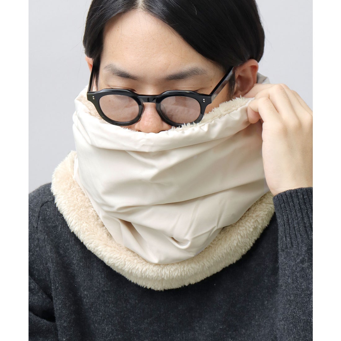 エーエムエスセレクト A.M.S.select 防寒 撥水 裏ボア 2WAY ネック