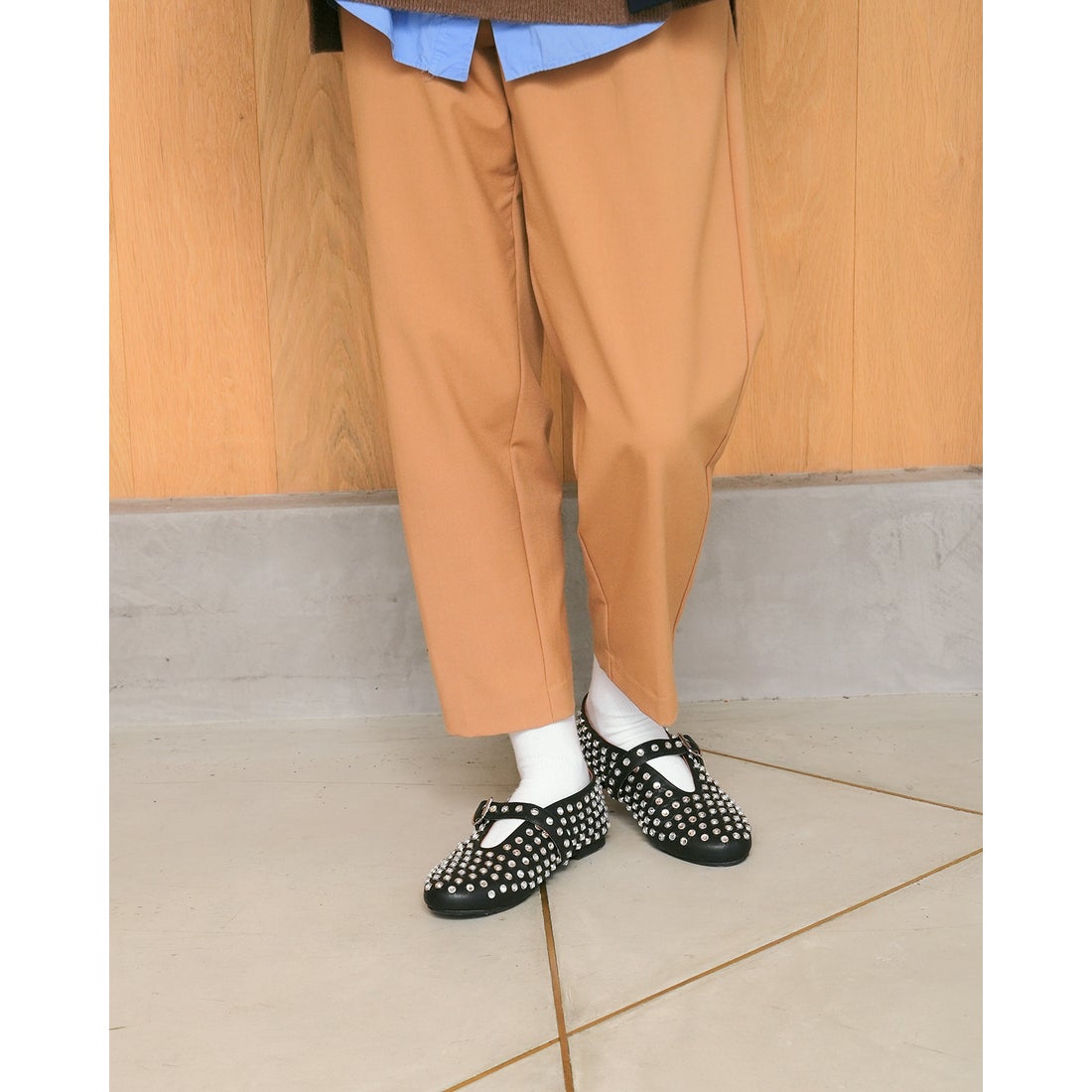 スタッズ メリージェーン （ブラック スムース） -Emma Francis / エマ