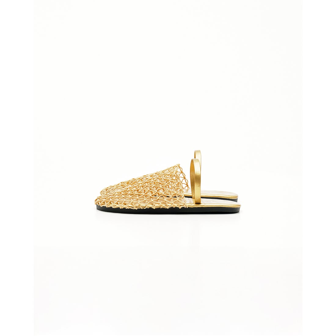 フラット メッシュ編み サンダル （ゴールド メッシュ） -Emma Francis