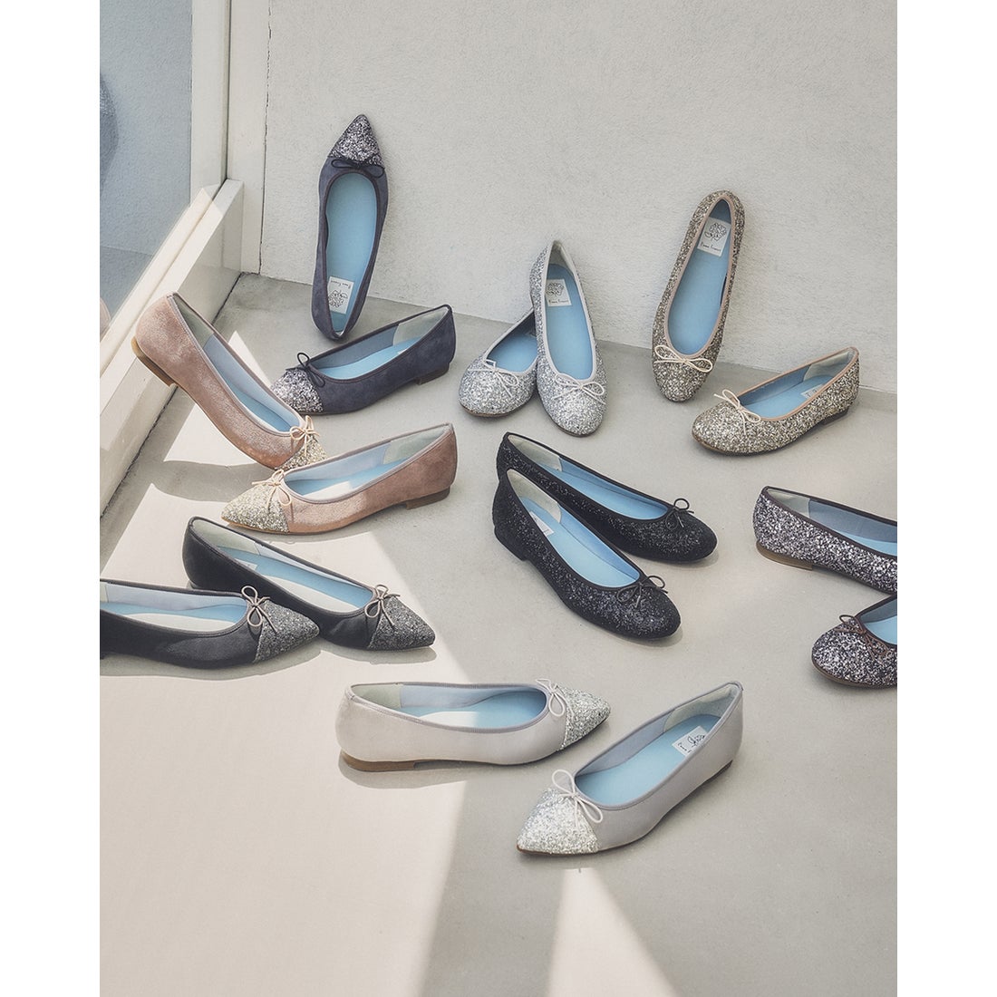 フラットバレエシューズ （ブラック スエード） -Emma Francis / エマ