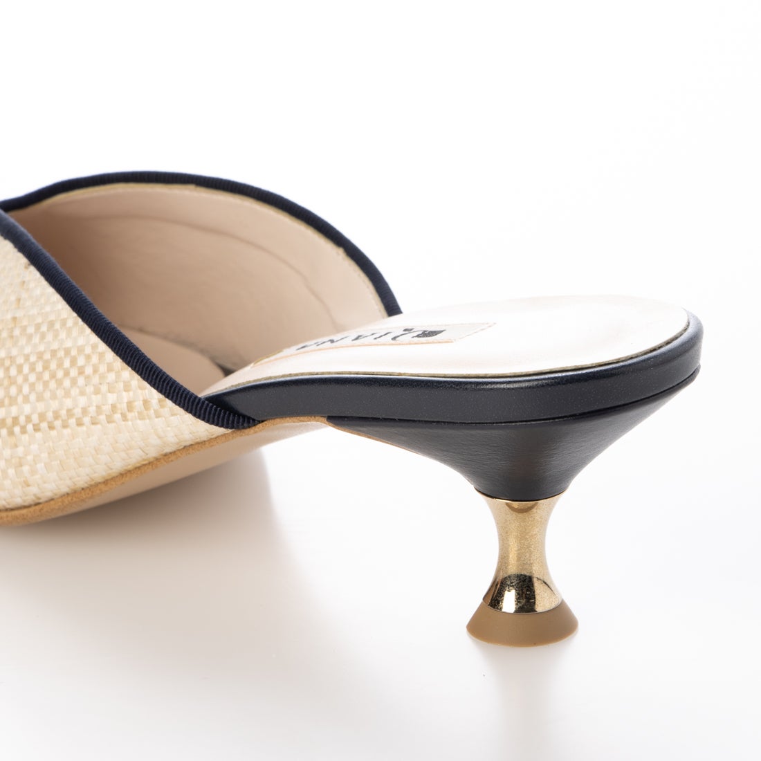 ダイアナ DIANA ミュールパンプス （アイボリー生地） -靴