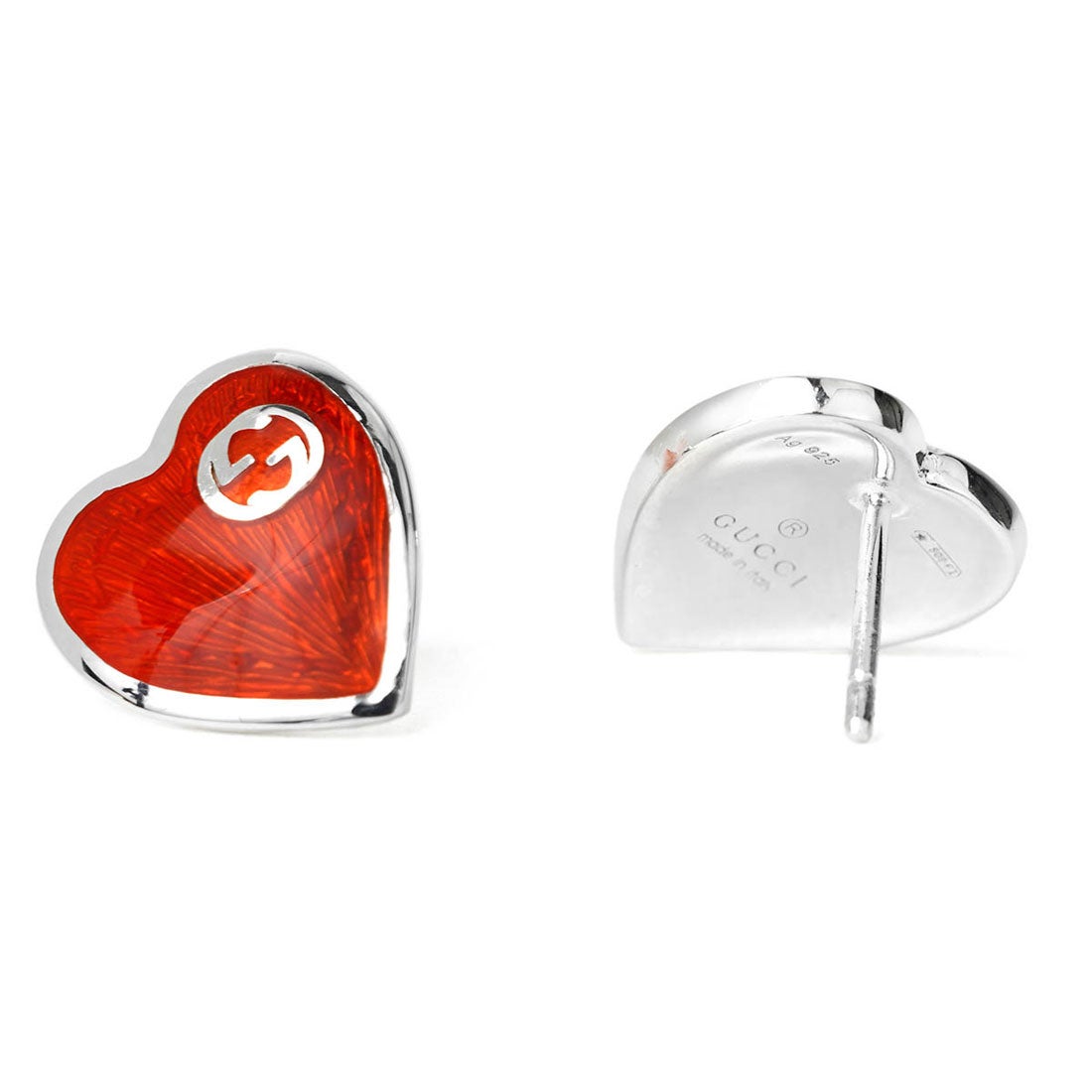 グッチ GUCCI ピアス インターロッキングG ハート付き ピアス 645547