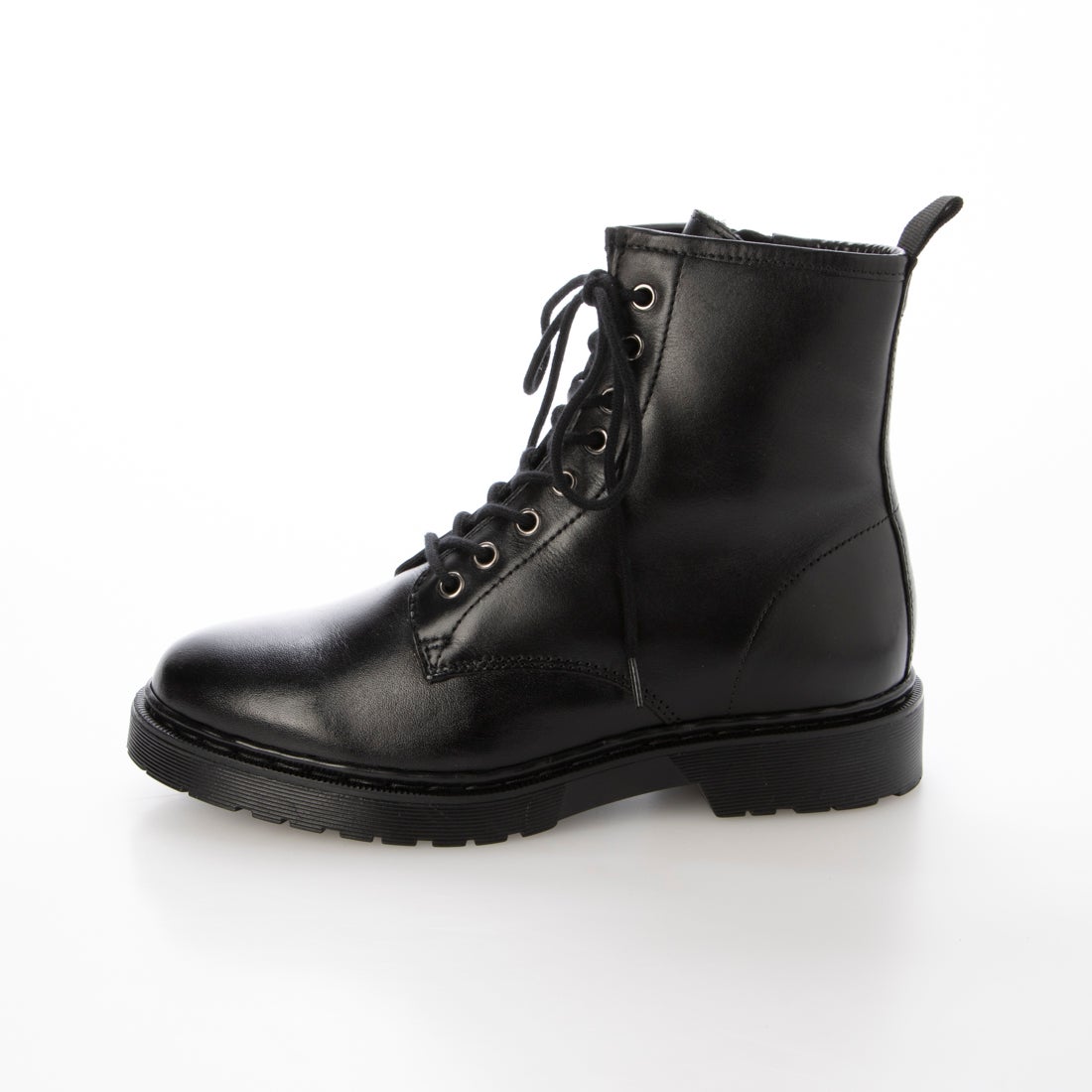 ハスキー HUSKY 【本革】 レースアップ サイドジップ コンバットブーツ