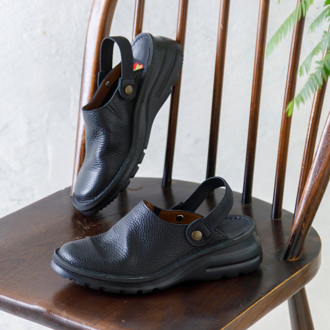 ジェイエス ハートレーベル JS Heartlavel 本革 2WAY クロッグサンダル