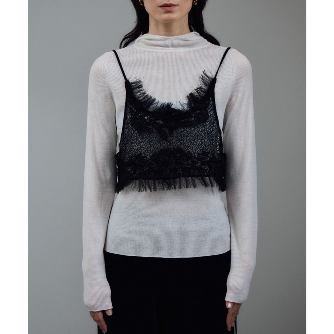 サロン アダム エ ロペ SALON adam et rope' レースシアーキャミソール