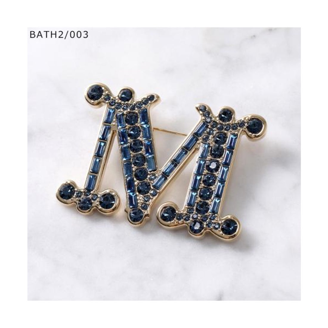 MaxMara BATH2ブローチ タグ・保存袋付き クリスタル Max Mara