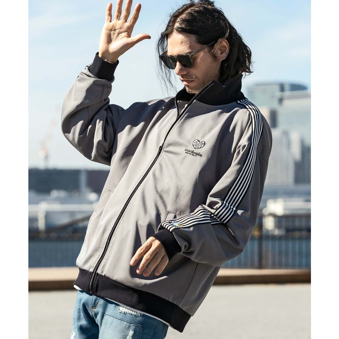 90s 00s GRAMICCI グレー フルジップジャケット マカオ製 Gramicci