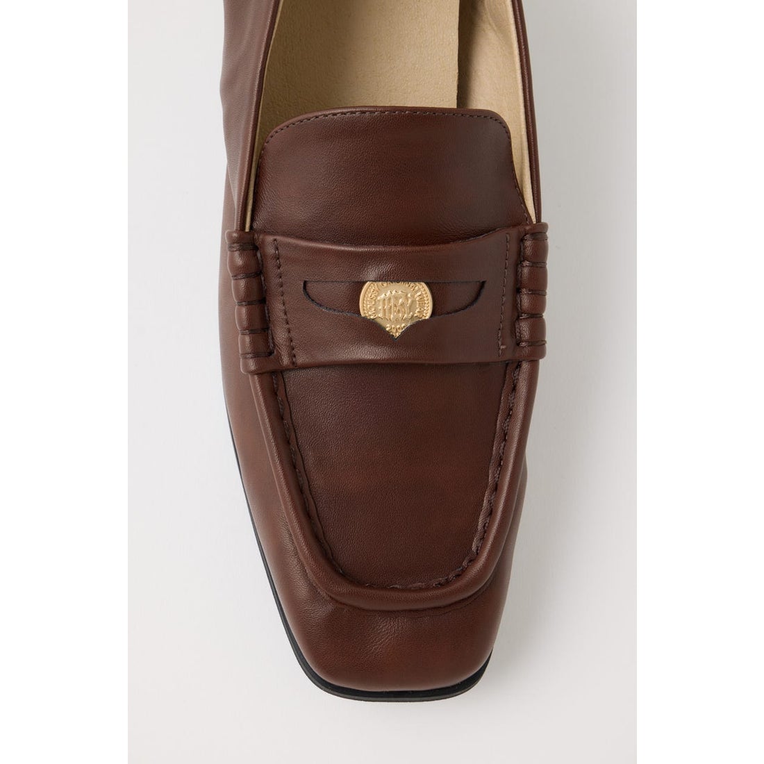 マウジー MOUSSY SQUARE TOE LOAFER ヒール （BLK） - ファッション