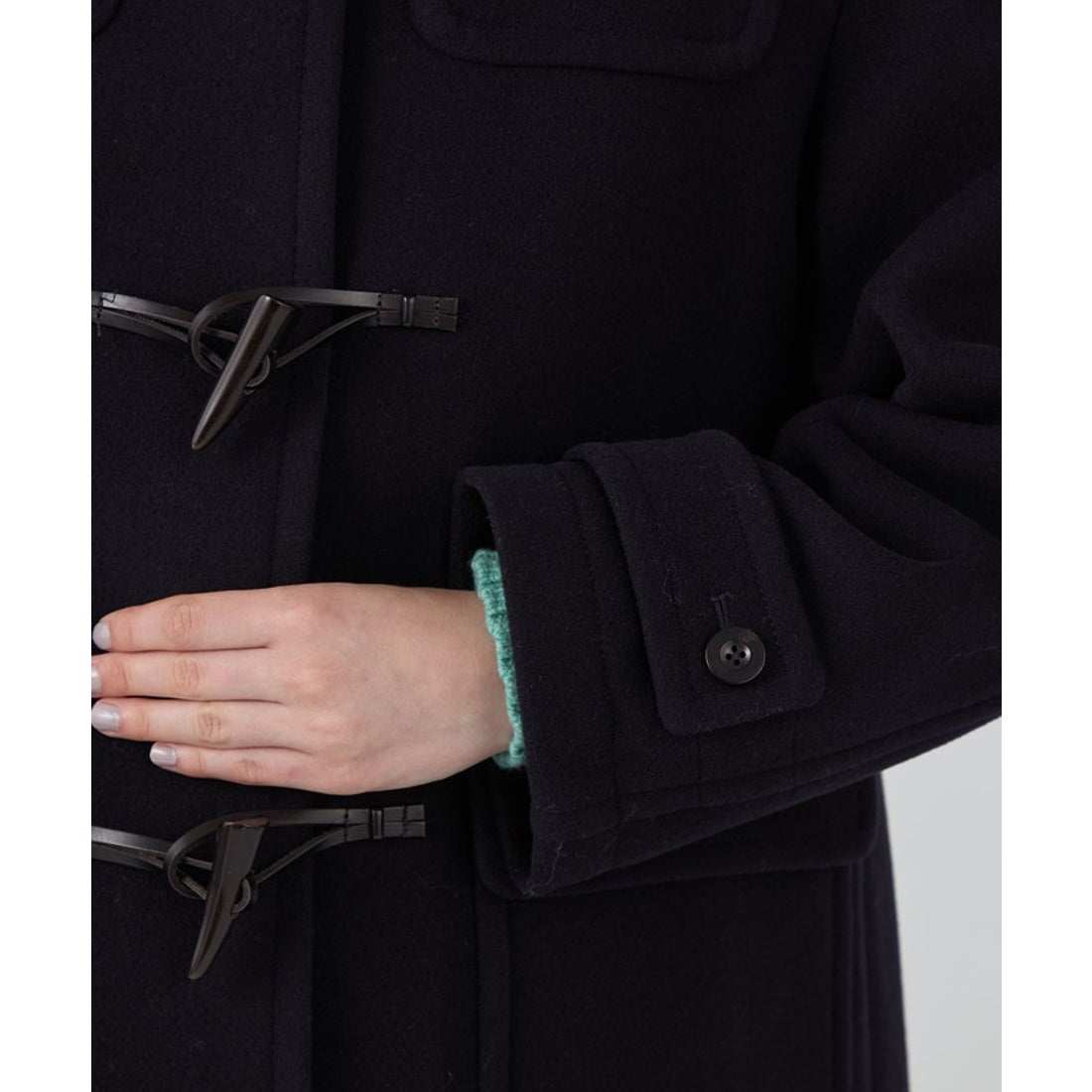 マカフィー MACPHEEウールナイロンメルトン ダッフルショートコート