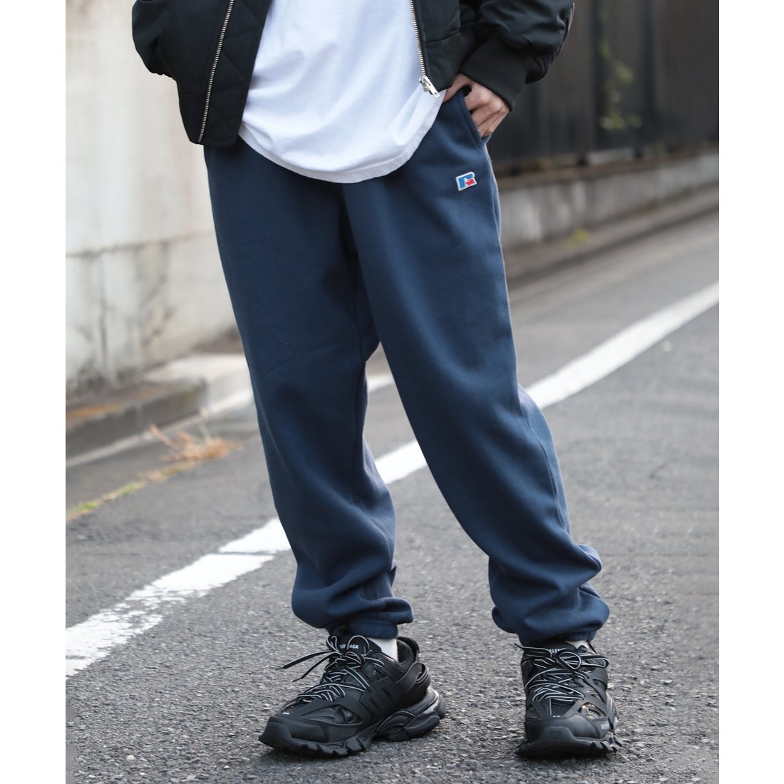 80s ラッセルアスレチック スウェット 針抜きリブ usa製 短丈 80s USA