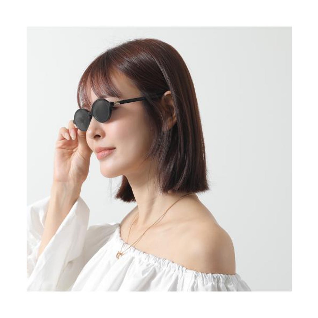 ミュウミュウ Miu Miu MIUMIU サングラス SMU 04Z オーバル型 セル