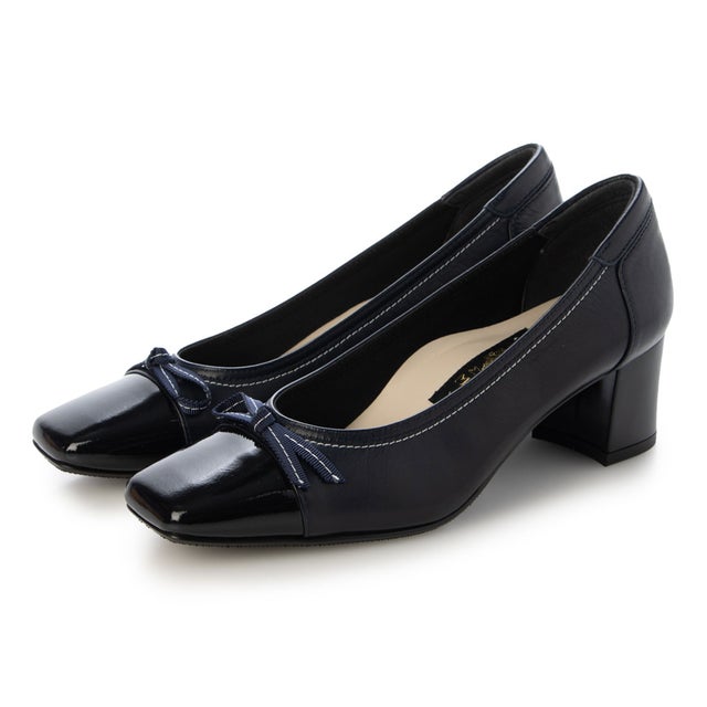 ミハマ MIHAMA カジュアルシューズ （黒エナメル） -ファッション通販