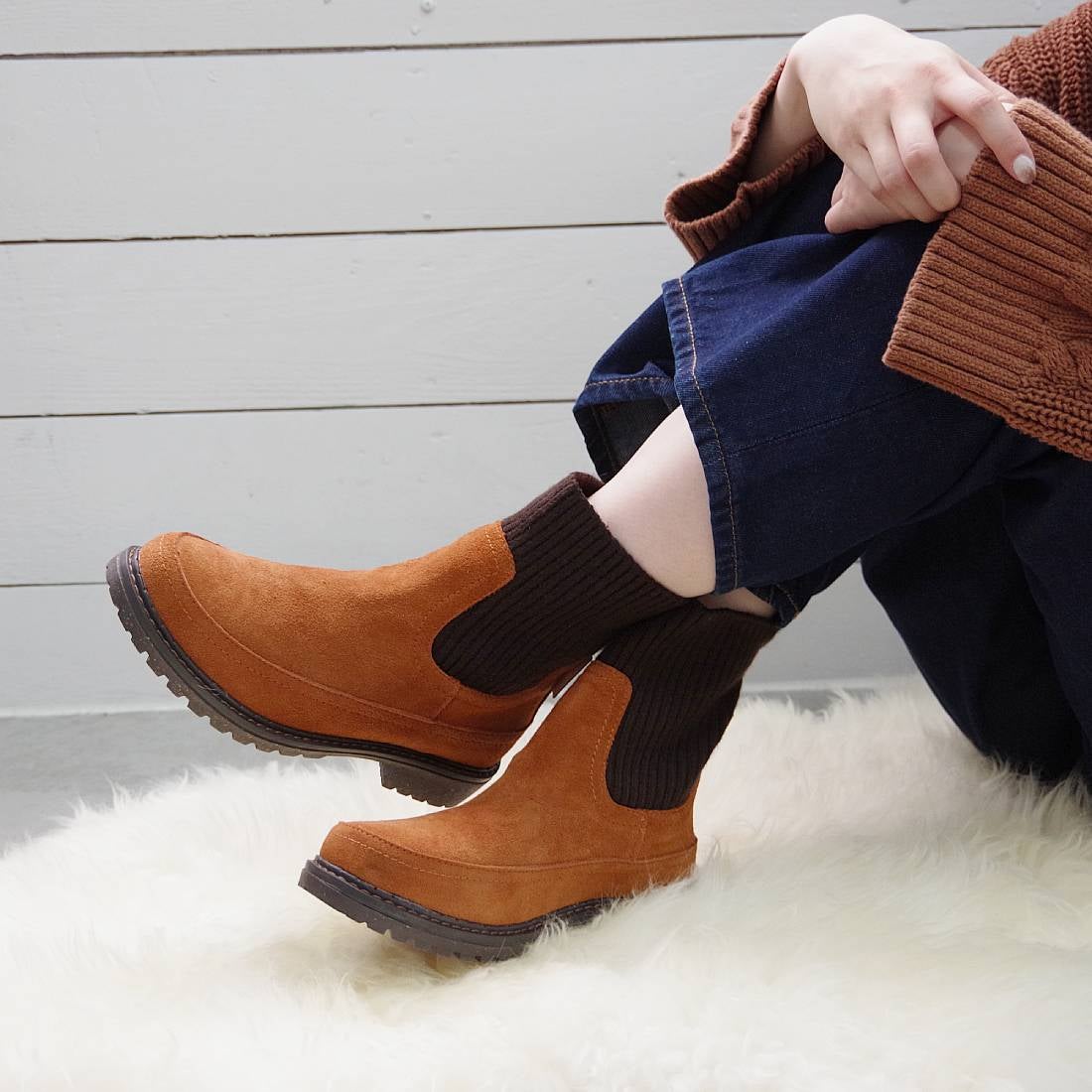 ミネトンカ MINNETONKA ショートブーツ 18m09-2-br（BROWN） -waja