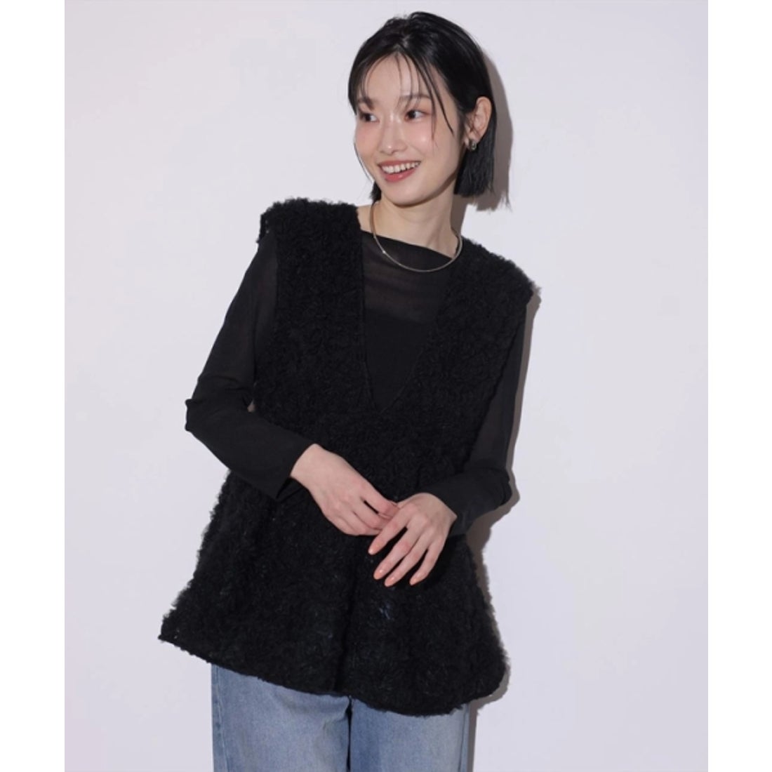 マイストラーダ Mystrada デコラチュールブラウス （黒