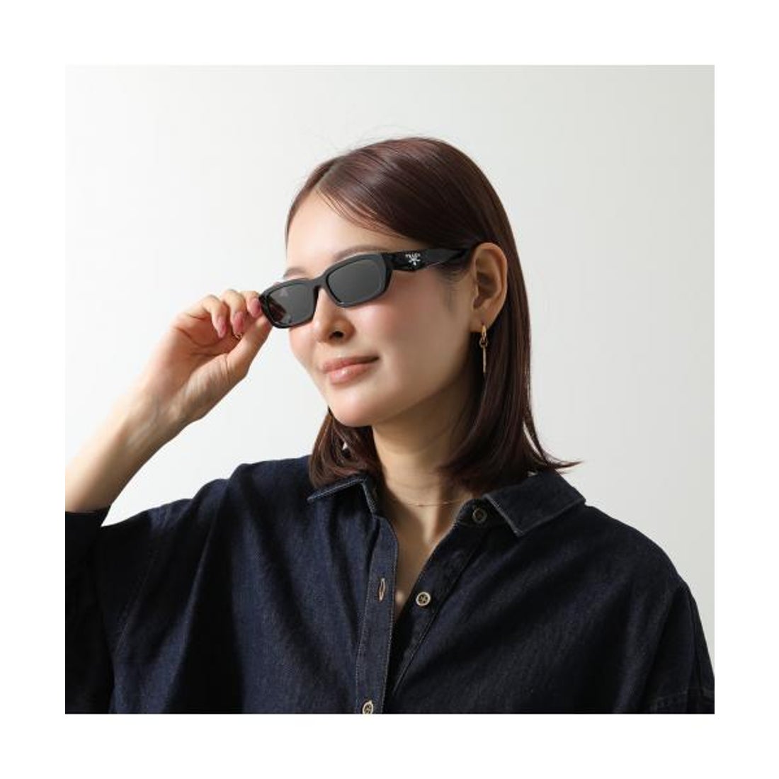 プラダ PRADA PRADA サングラス SPR B06 スクエア型 （16K-08Z/BLACK