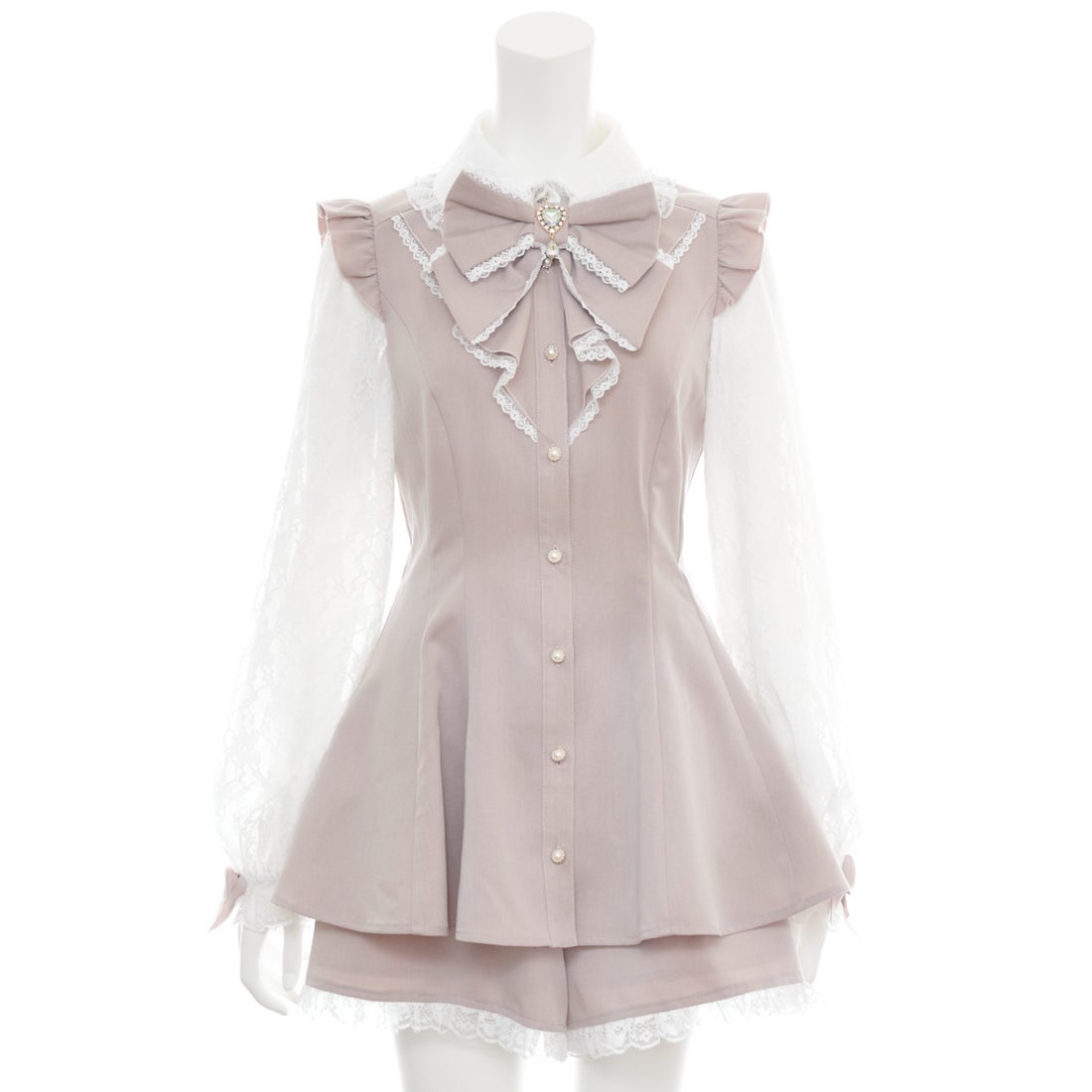 シークレットハニー Secret Honey レース袖ラッフルセットアップ