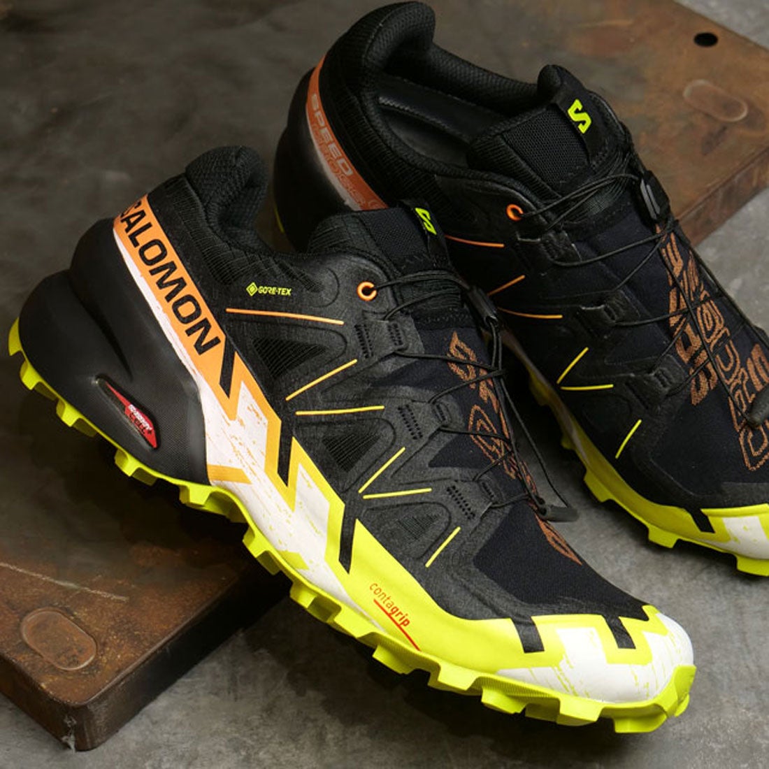 サロモン SALOMON SPEEDCROSS 6 GTX Black/Sulphur-Spring/Bird-Of