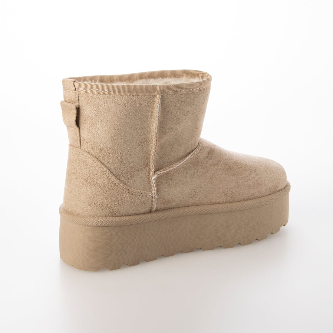 アールアンドイー R&E 厚底ムートンブーツ（ベージュ） （ベージュ