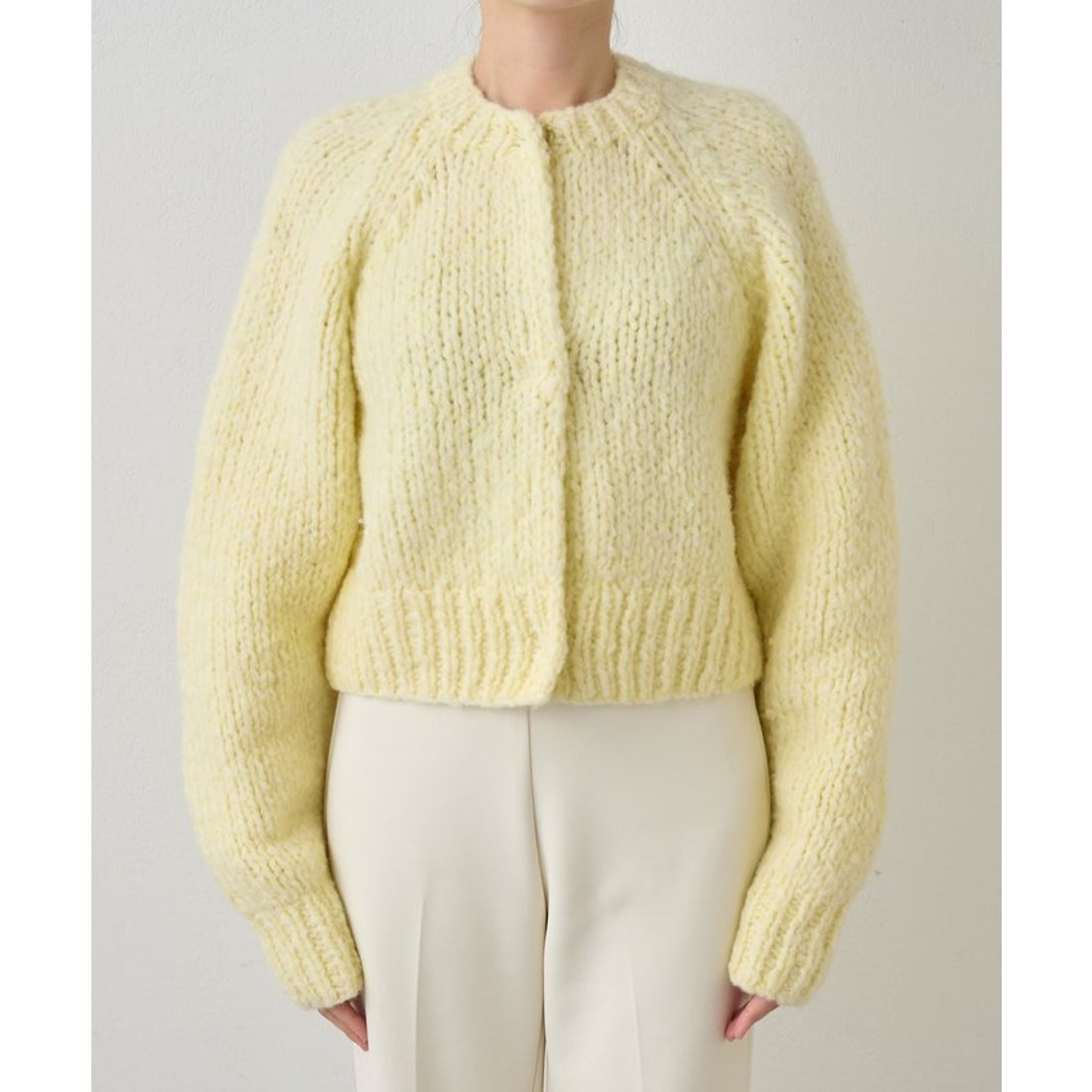 ウィムガゼット Whim Gazette ハンドニットカーディガン （l.yellow