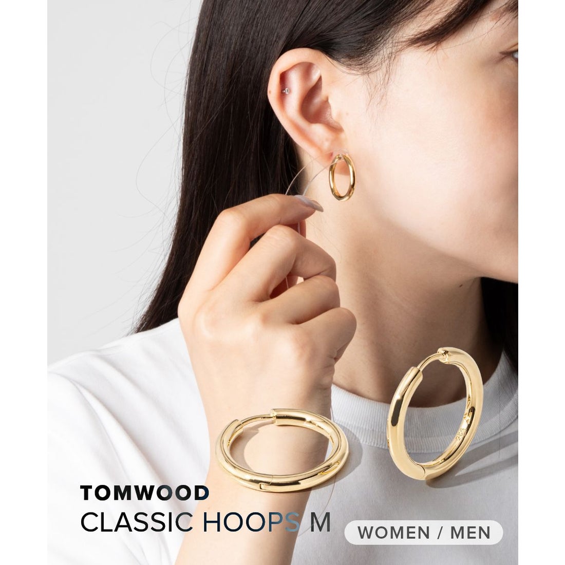 トムウッド TOM WOOD トムウッド TOM WOOD Classic Hoops Medium Gold
